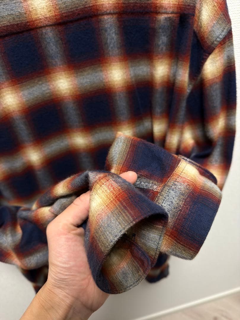 The Flat Head サイズ42 レーヨンオンブレ 開襟シャツ