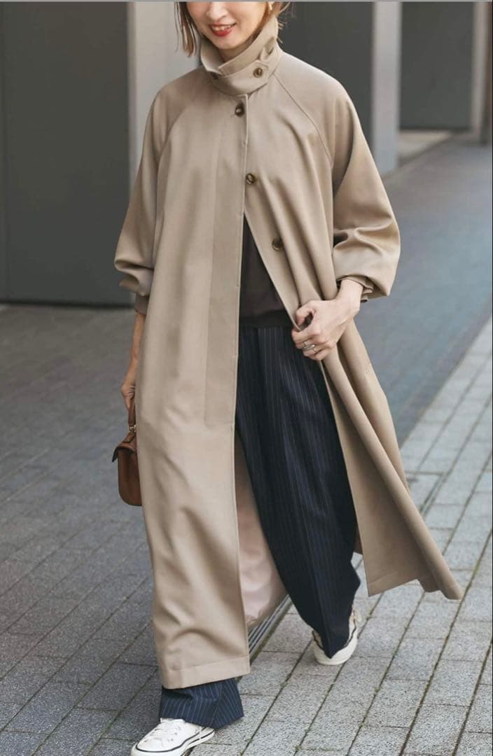 Spick & Span ステンカラーウールトレンチ　38