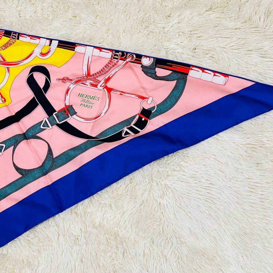 エルメス PELLIER ペリエ　トライアングル　カレ　大判 スカーフ シルク