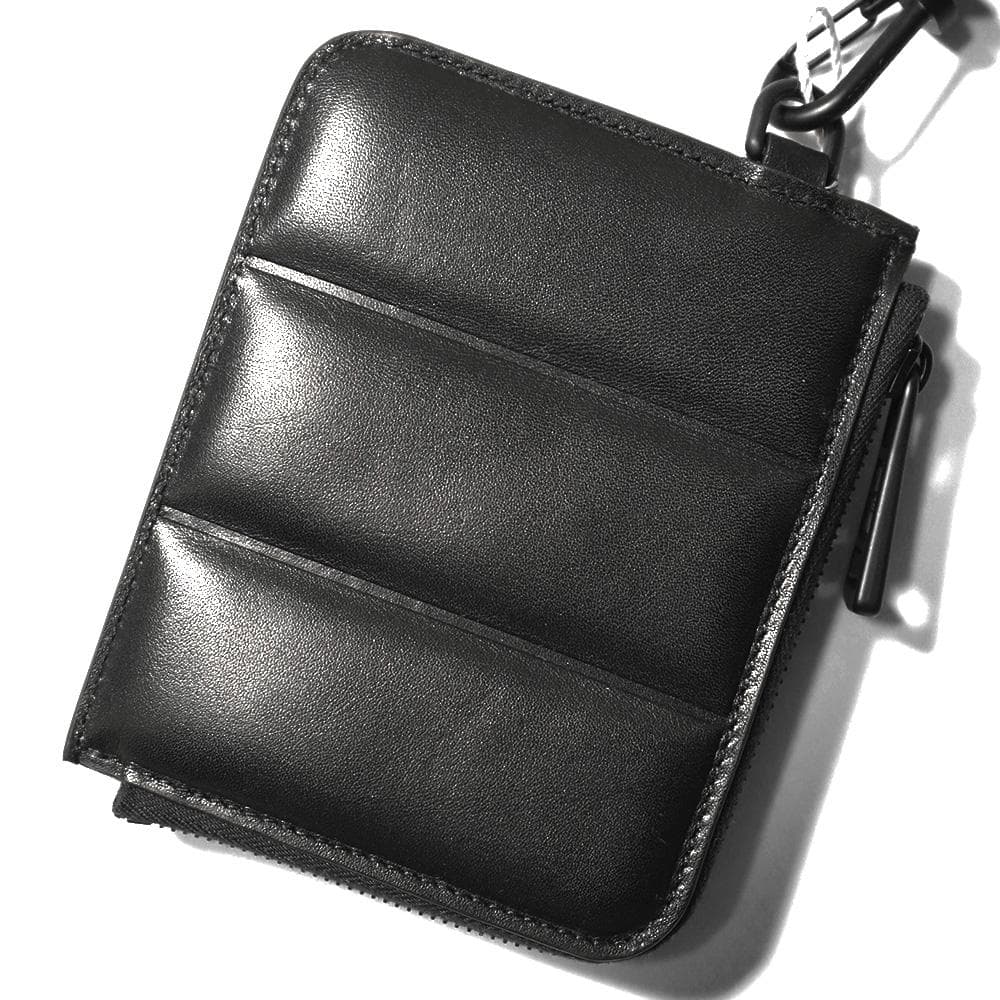 新品【 MONCLER モンクレール 】ストラップ付ロゴ レザーウォレット/財布