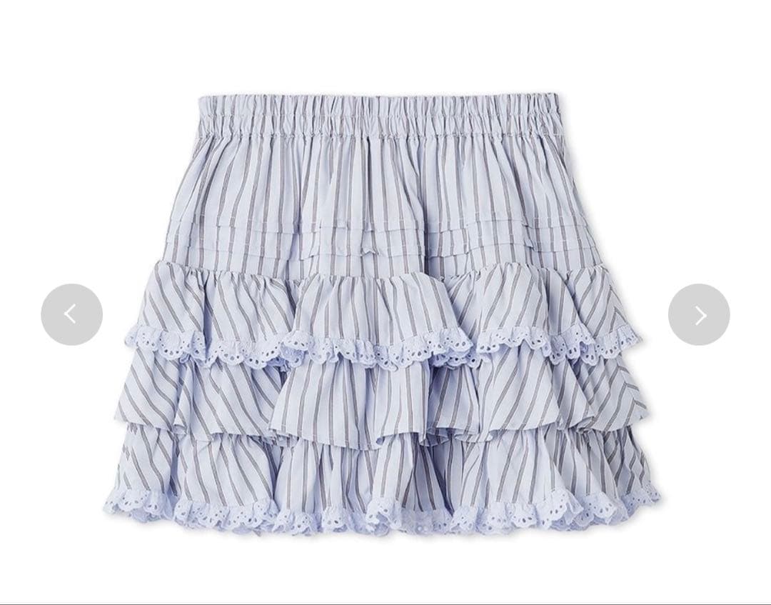 snidel ワンショルスウェットプルオーバー　ラッフルティアードスカショーパン