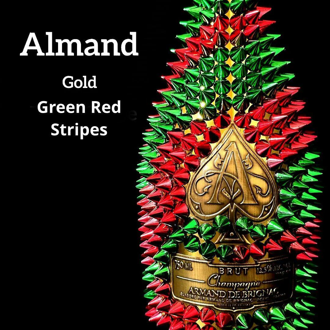 【24時間以内発送】アルマンド ゴールド グリーンレッド ストライプ