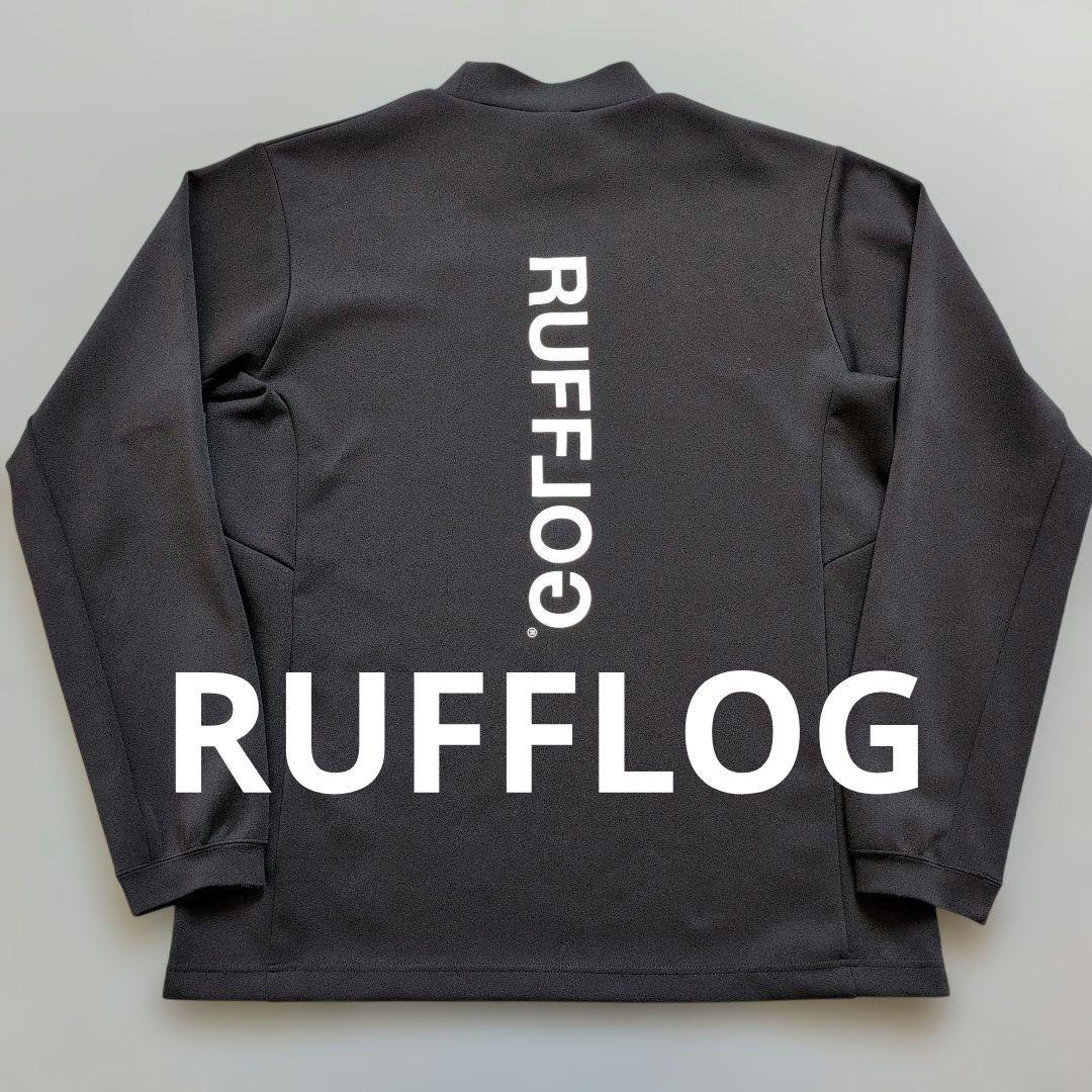 【美品】ラフロッグゴルフ　ダンボールニット素材　モックネック長袖　黒　XL