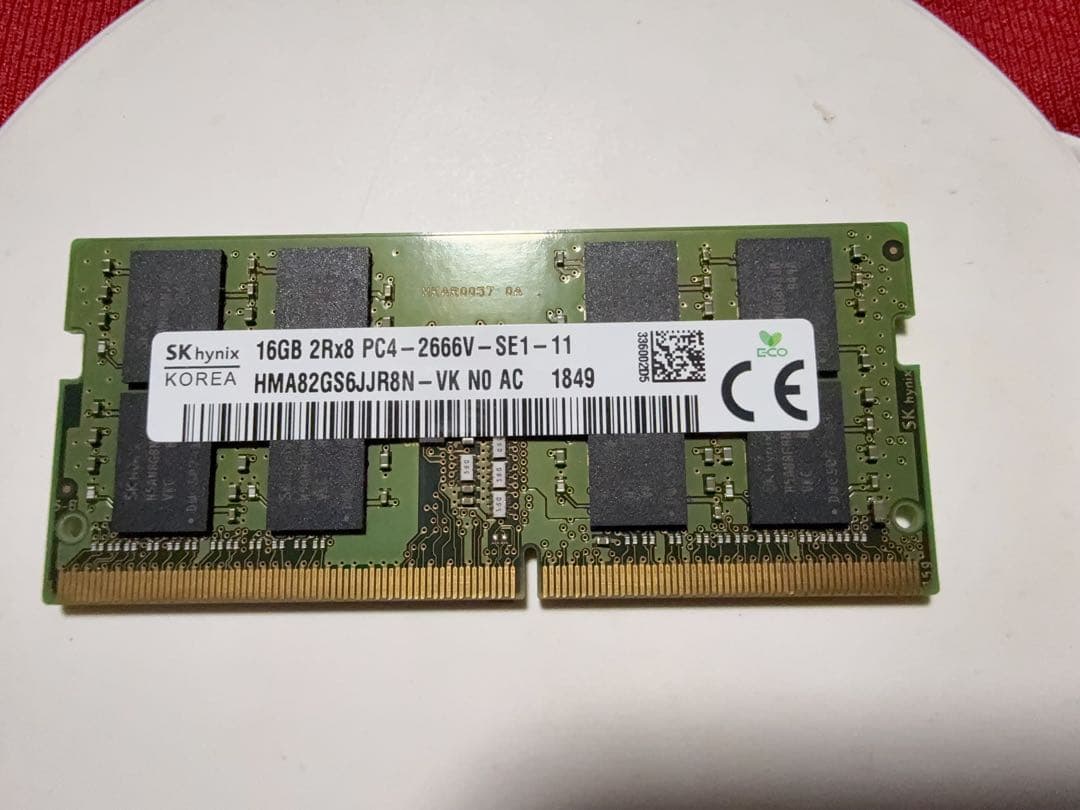 SK hynix ノートPC用メモリ 16GB DDR4 2666MHz