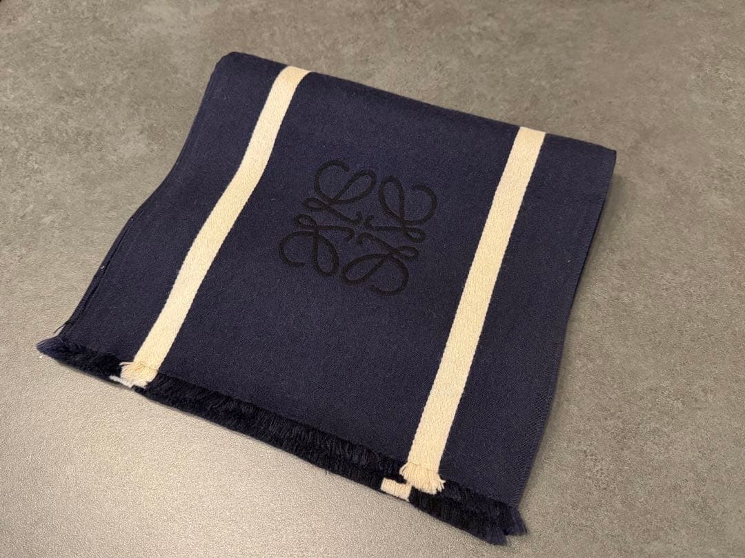 【LOEWE】カシミア混 リバーシブル マフラー