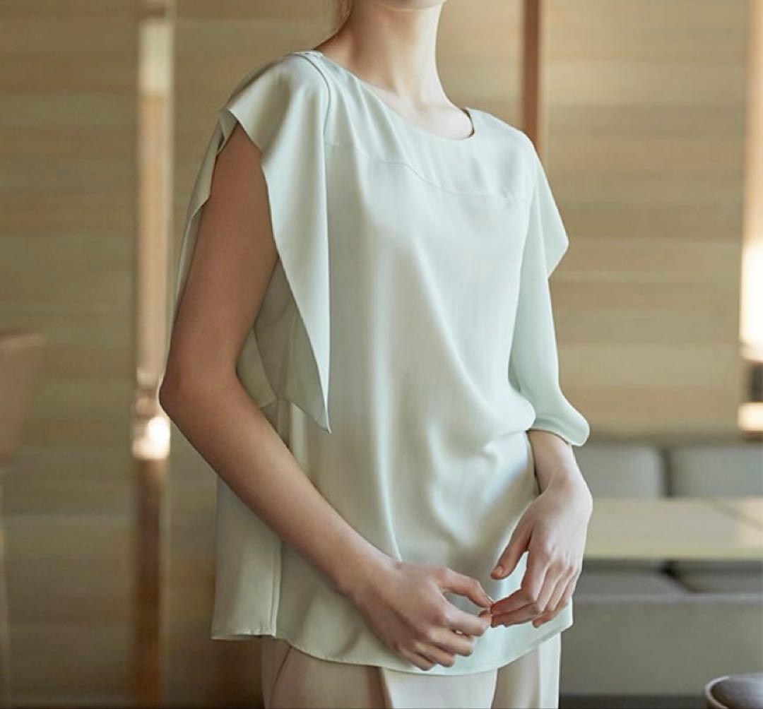 セオリーリュクス　半袖　ブラウス　トップス　カットソー　ノースリーブ