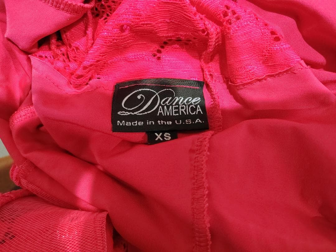 DanceAmerica製 1回着用のみ ウェア ピンク 7-9号相当 送料込