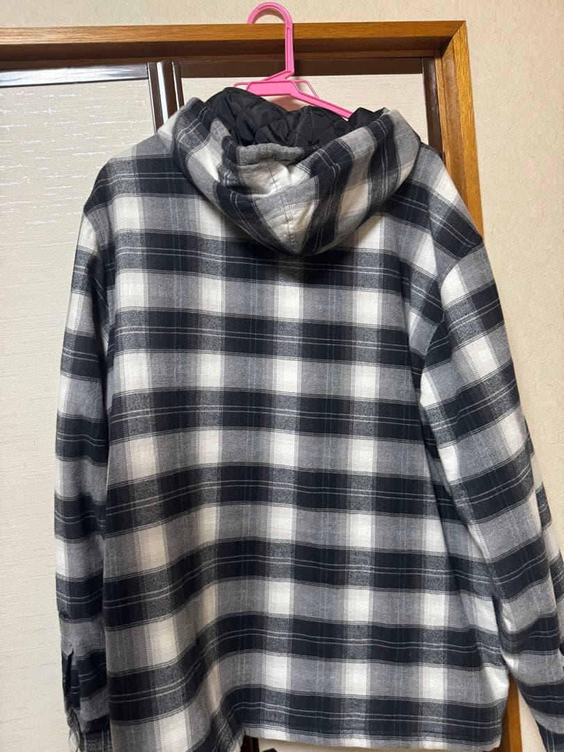 トップス supreme 19AW quilted hooded plaid shirt