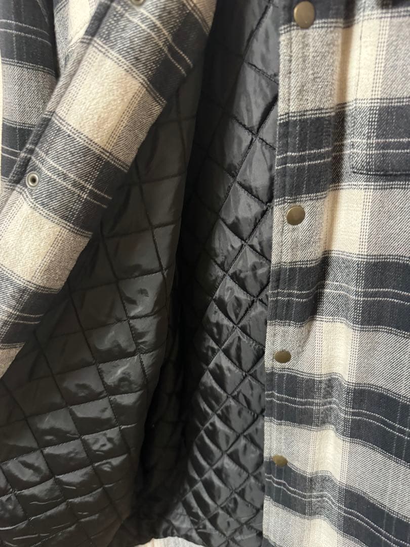 トップス supreme 19AW quilted hooded plaid shirt