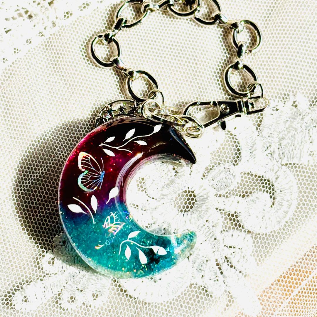No.3049★ハンドメイド★ハロウィン♡フラワーレジンバッグチャーム