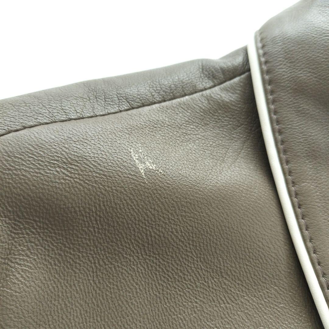 ドフジェーソン ラムスキン レザージャケット トープ【Ｌ】