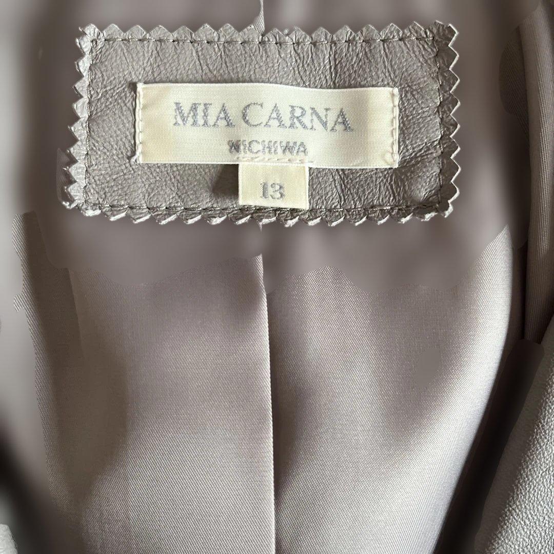 ♥️セール中　イタリア製　ライダースジャケット　羊革　モカベージュ　13号