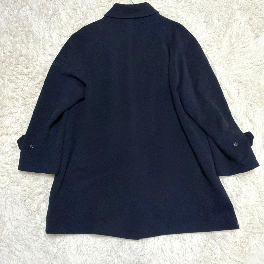 ジェイプレス　J.PRESS ステンカラーコート　ネイビー　L カシミヤ混