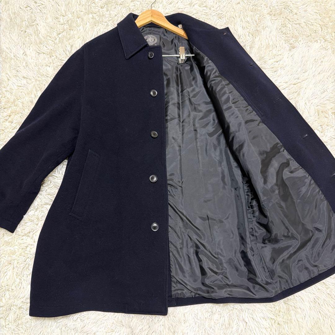 ジェイプレス　J.PRESS ステンカラーコート　ネイビー　L カシミヤ混