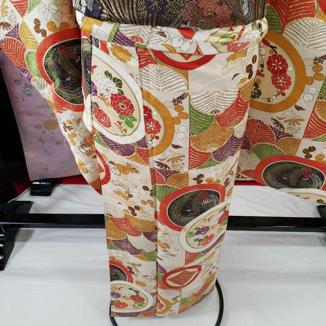 Sonomamafs136 訳有特価 小～中振袖 縁起柄 豪華 金糸 正絹