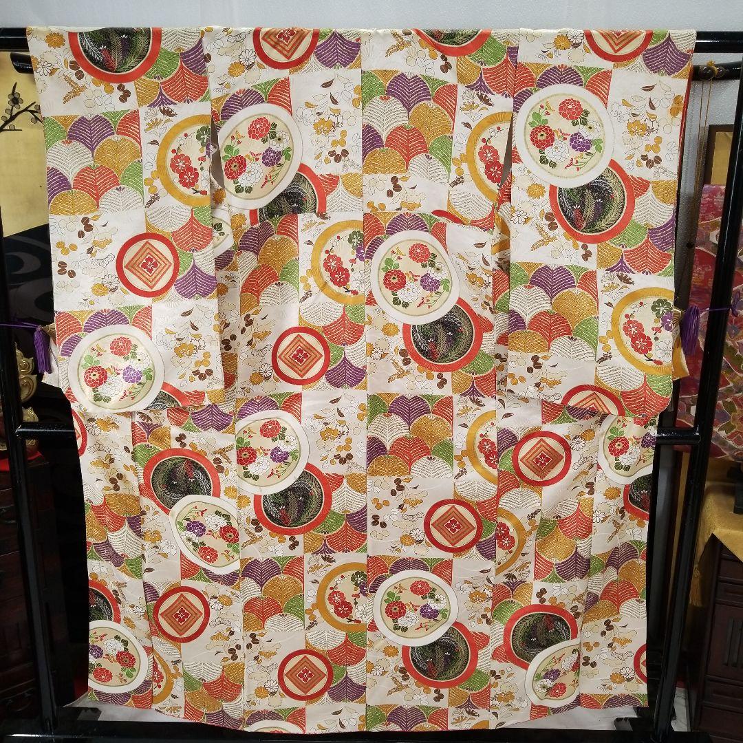 Sonomamafs136 訳有特価 小～中振袖 縁起柄 豪華 金糸 正絹