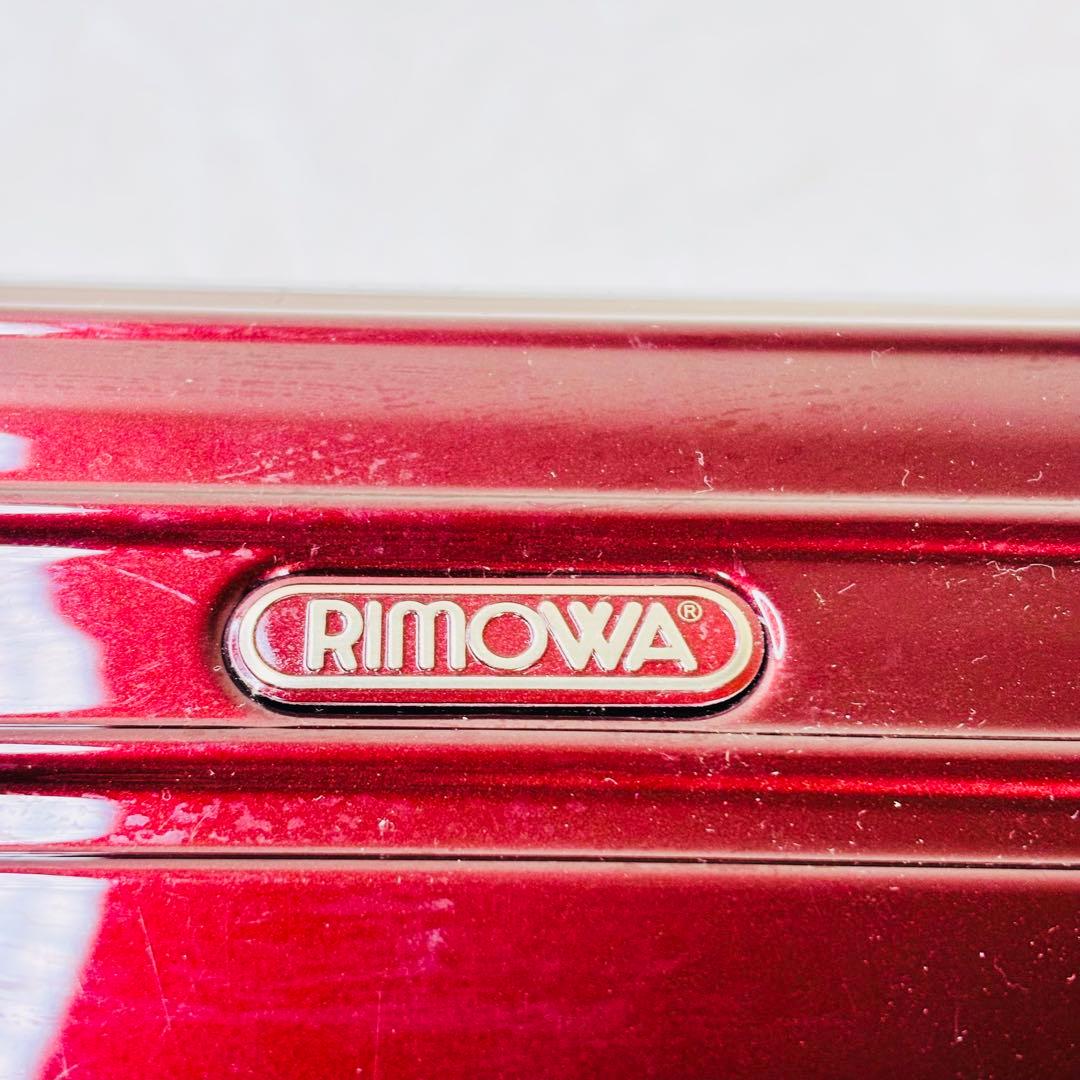 RIMOWA キャリーケース　32L カーボネート製　リボン　ワインレッド
