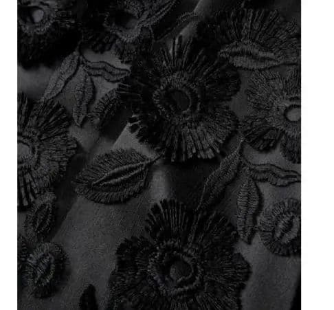 ☆新品同様☆29700円☆エムプルミエブラック☆フラワーレースペプラムブラウス☆