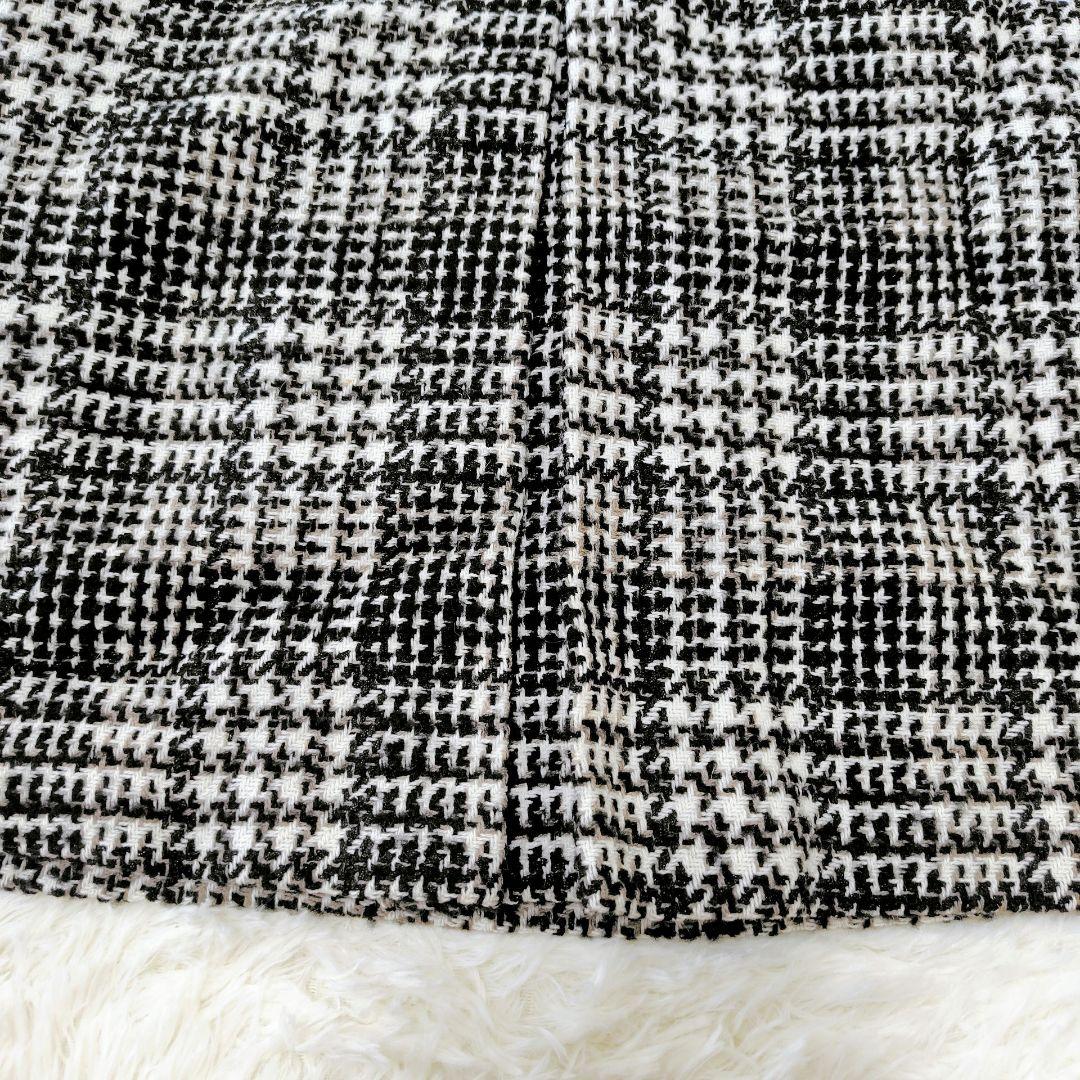 【未使用級】23区 46 大きいサイズ ファンシーツイード台形スカート 24AW