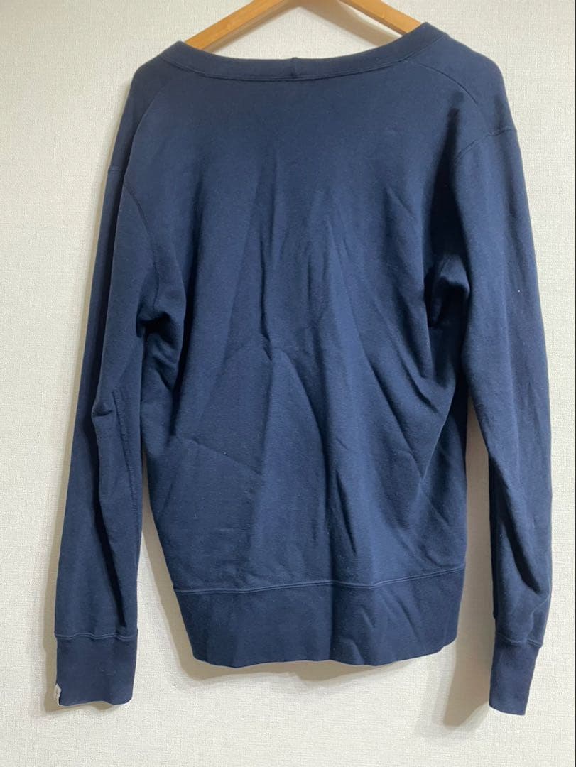 LOOPWHEELER BEAMS 別注スウェットカーディガン ネイビー L