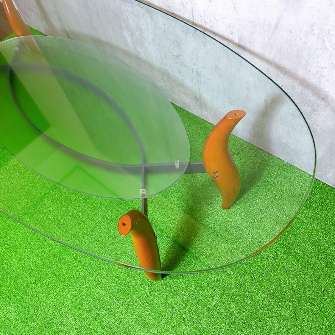 ACTUS アクタス porada ポラダ ガラステーブル　楕円形