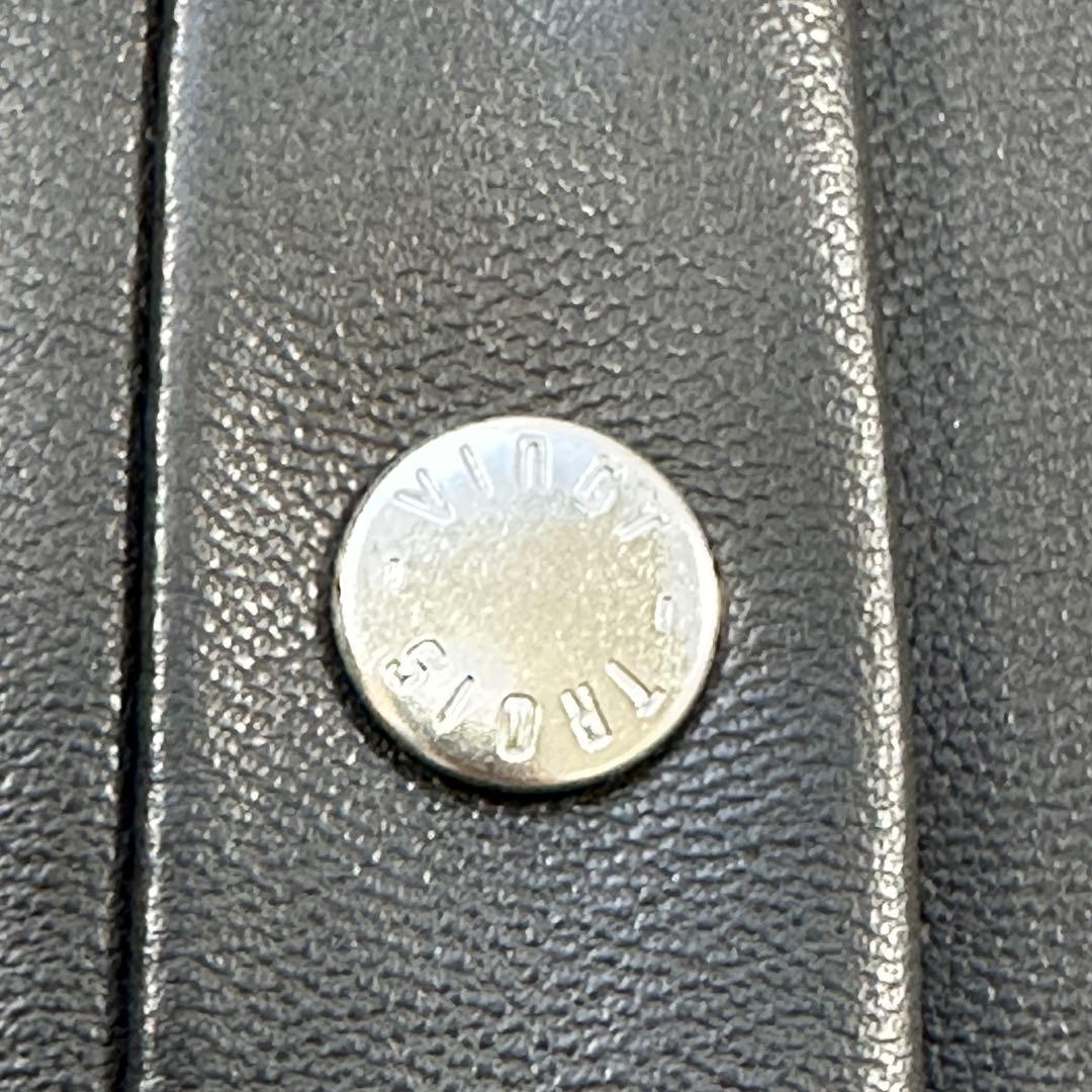 美品 希少サイズ【23区】ラムレザー ノーカラー ジャケット ショート丈 銀釦