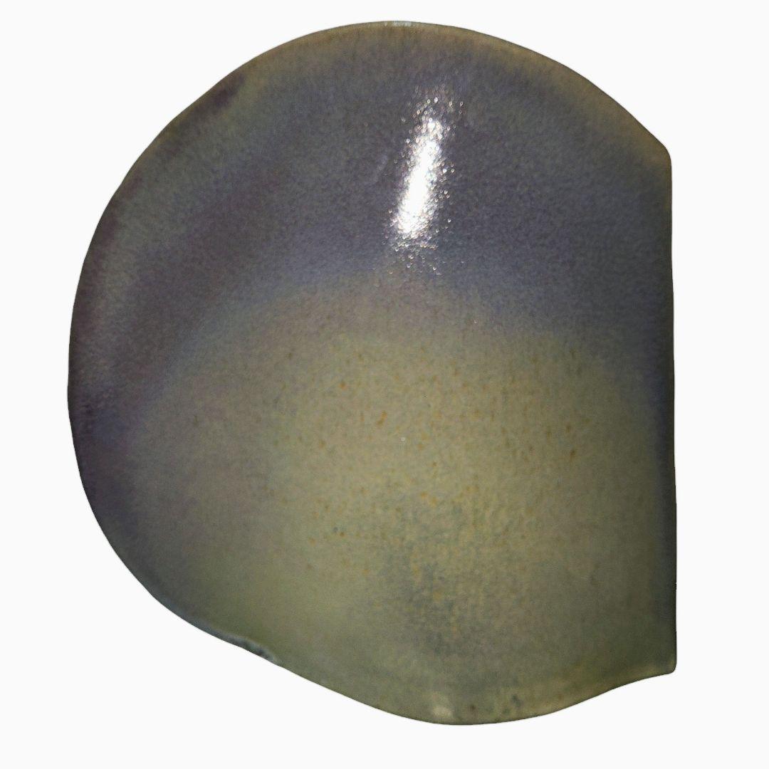 佐渡何代窯　本間勲　灰釉花入　無名異焼　オブジェ　置物