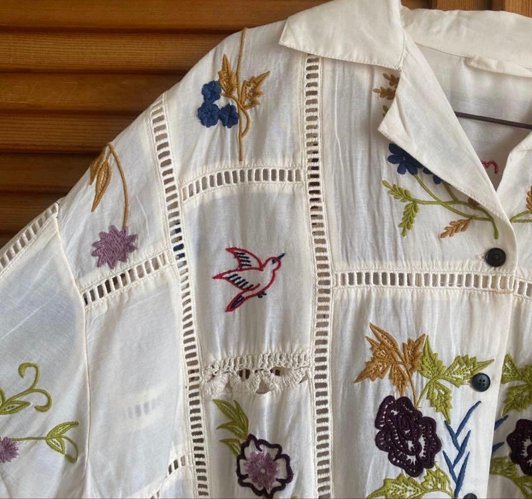 トップス TODAYFUL Embroidery Patchwork Shirts
