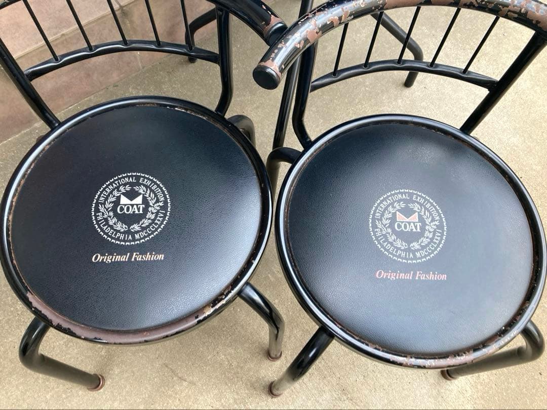 80年代 ビンテージ COAT 2人掛け ダイニングテーブル 昭和 旧車 当時物