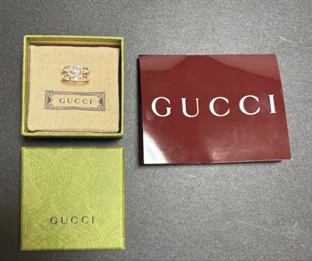 GUCCI シルバーリング インターロッキングリング　グッチ　リング