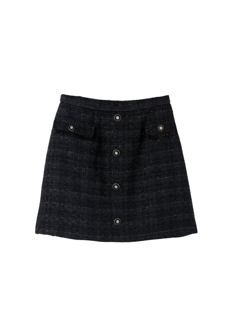 Charlotte Tweed Mini Skirt BLACK Mサイズ