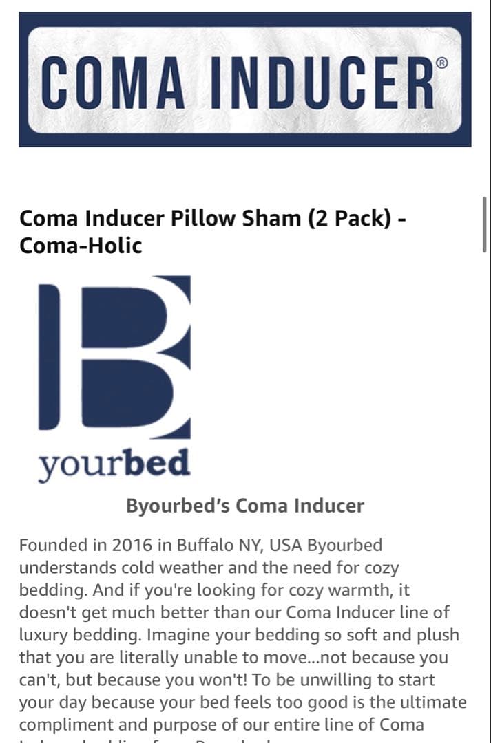 【新品未使用】Coma-Holic Coma Inducer 枕カバー キング