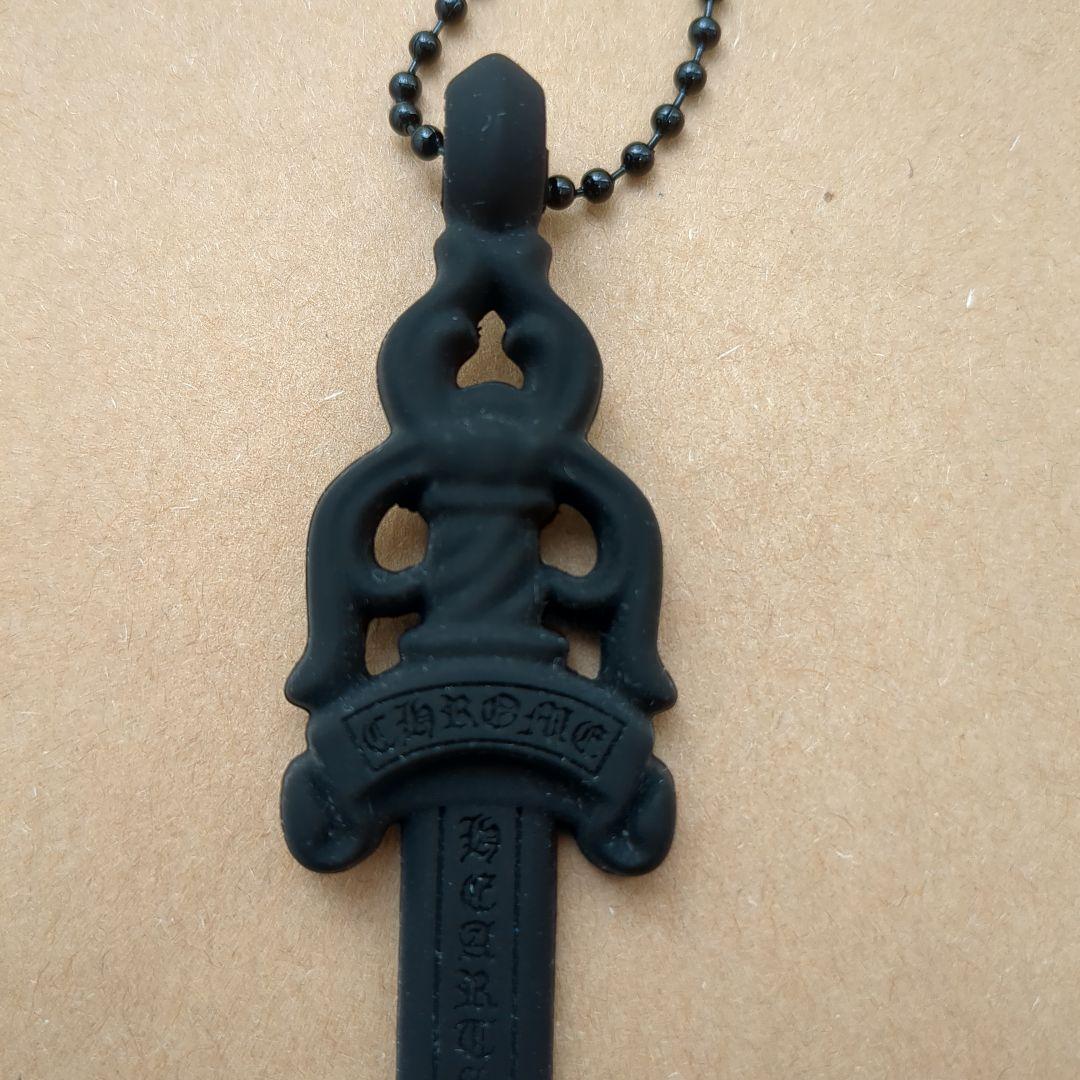 クロムハーツ CHROME HEARTS ダガーラバーネックレス BLACK
