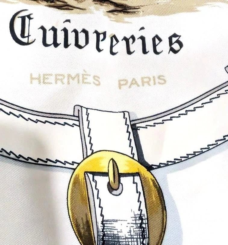Hermès ヴィンテージ カレ90 シルクスカーフ 馬具柄 シルク100%