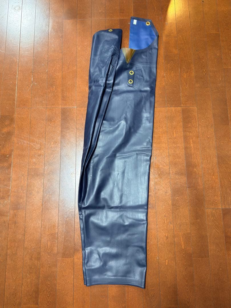 弘進ゴム Sサンテックス　胸付ズボン2型W　ネイビー サロペット 総ゴム L