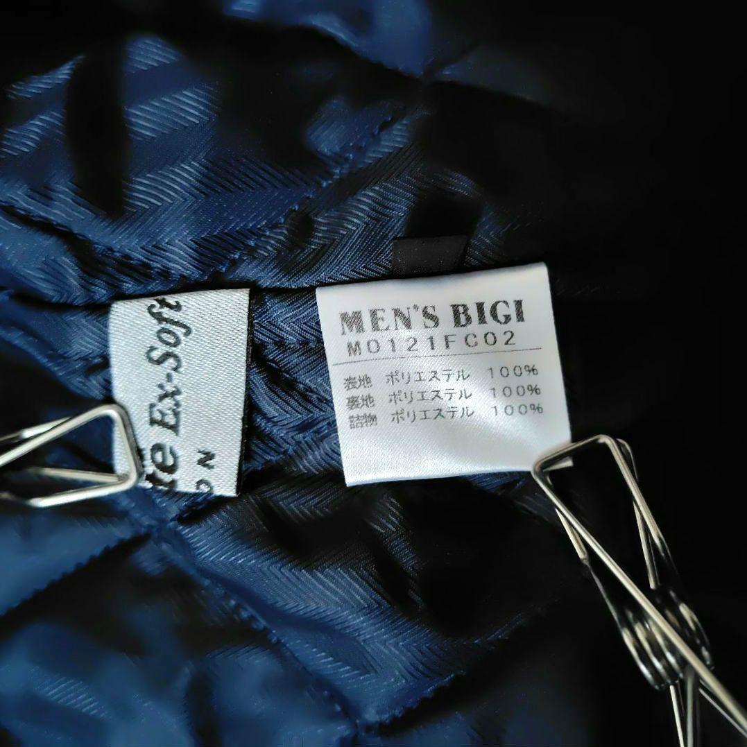 新品★メンズビギ ステンカラーコート ライナー付き 濃紺 ネイビー XL 4