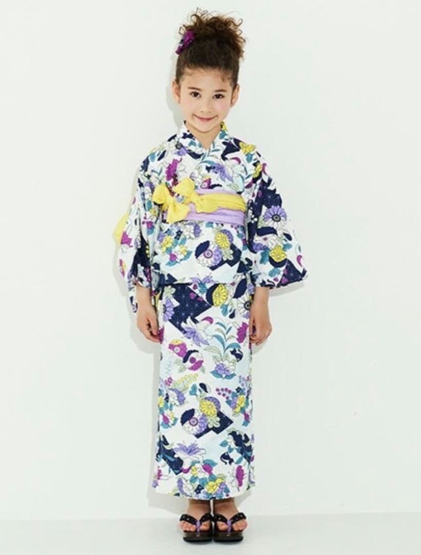 アナスイミニ　浴衣　140 レトロモダン浴衣　女の子
