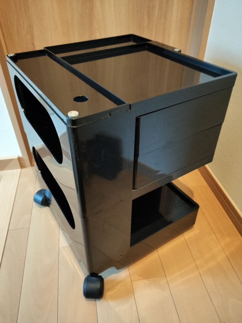 ボビーワゴン　2段　黒　BIEFFEPLAST PADOVA社製