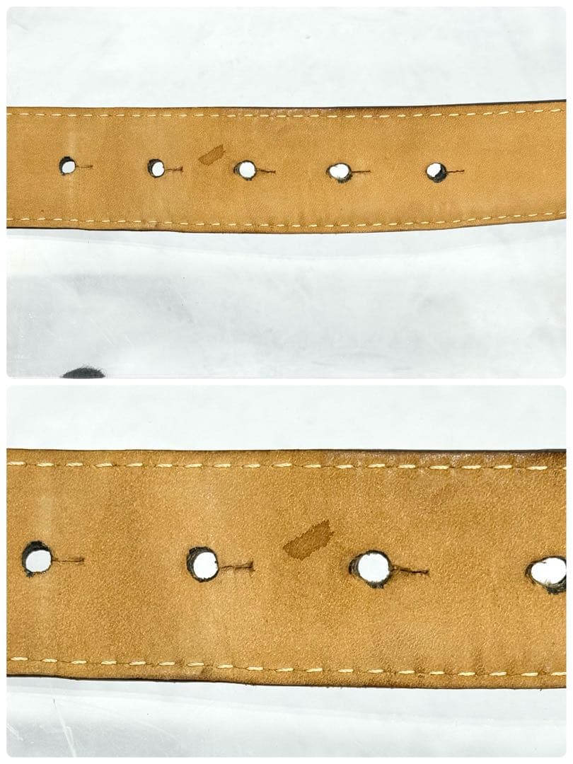 VACCARI アリゲーター レザーベルト スモーキーグレージュ イタリア製