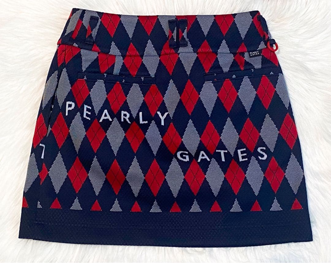 新品☺︎パーリーゲイツ アーガイル ジャガード ミニスカート 0⛳️定価28600円