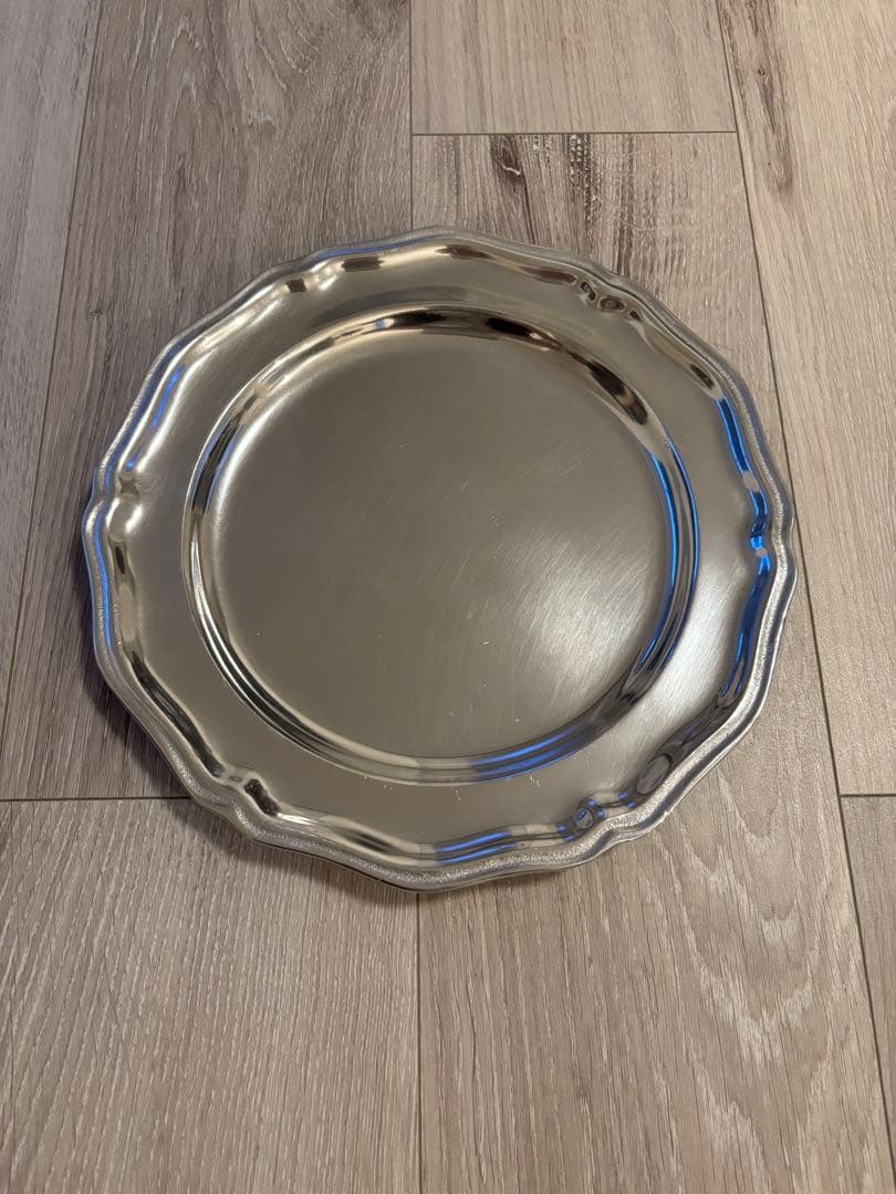 Wilton Arle 皿ピューター花リムアメリカンビンテージ　シルバー