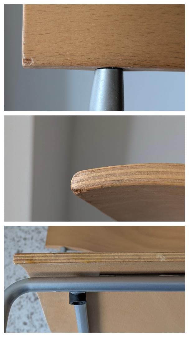 90s ビンテージ ラムホルツ キャンパス プライウッド チェア スチール 椅子