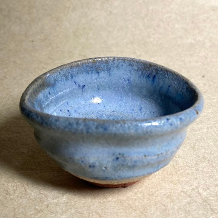 青斑唐津沓形ぐい呑　唐津焼　ぐい呑　焼き物　陶器　酒器　陶芸