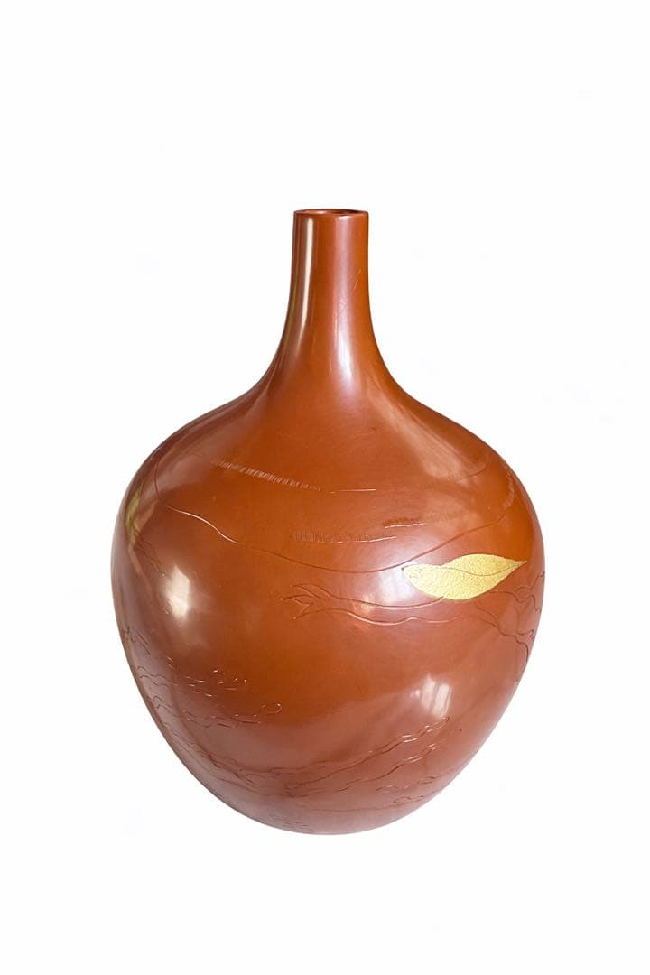 河童図 銅花瓶 研佳 作 在銘 共箱付 花器