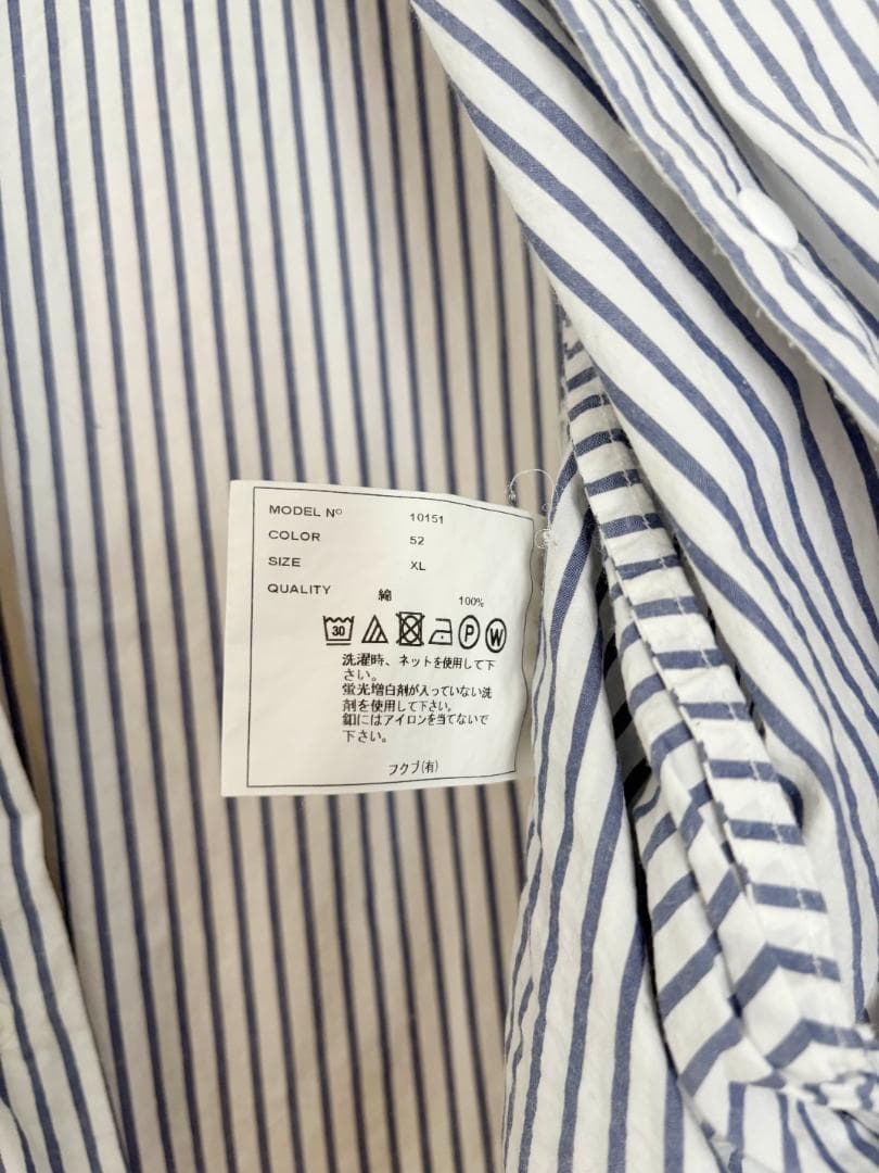 YAECA コンフォートシャツ スタンダード BOLD STRIPE 10151