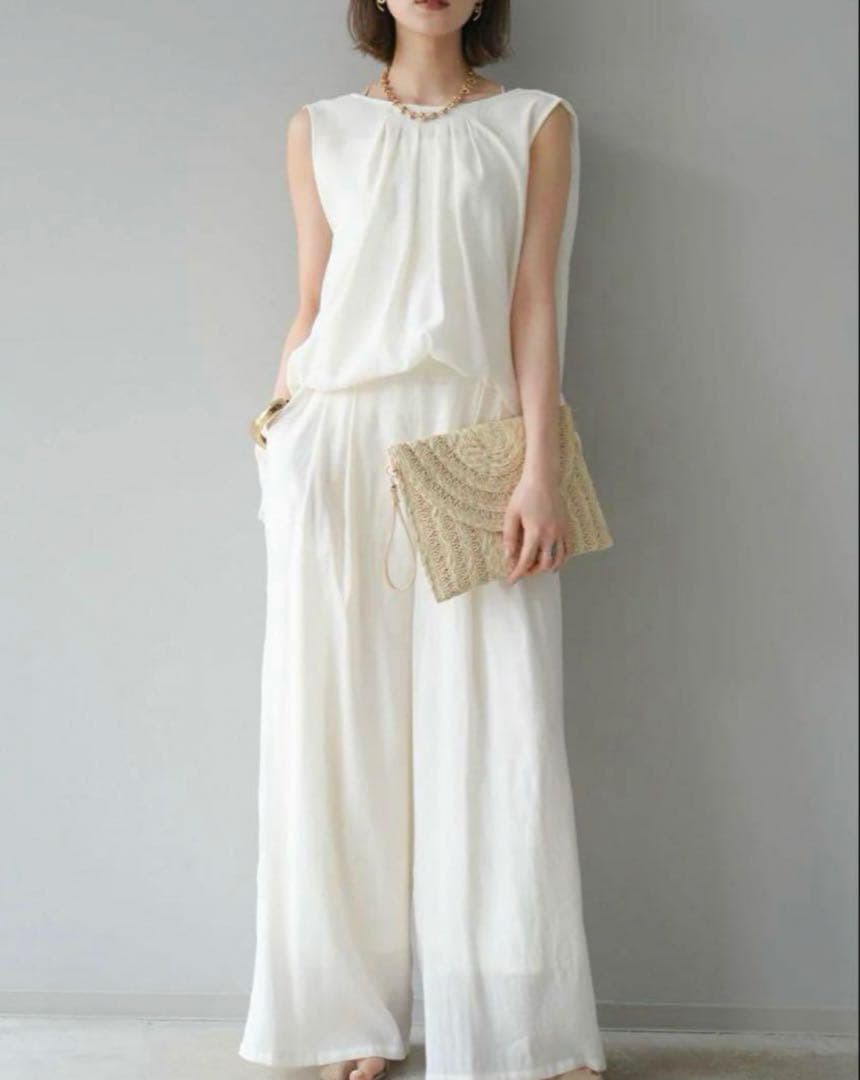 lumier ブラウス+キャミソール+ワイドパンツ(3SET)