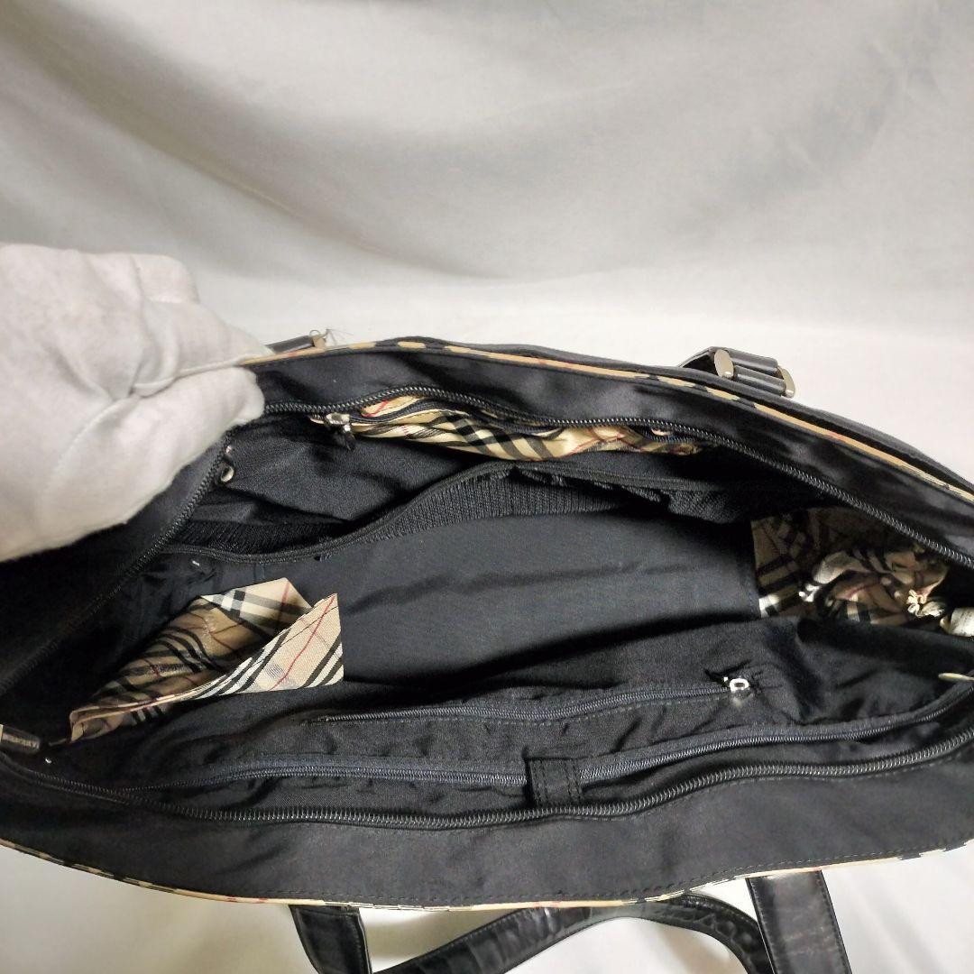BURBERRY　大容量 トートバッグ　ノバチェック　ナイロン　防水