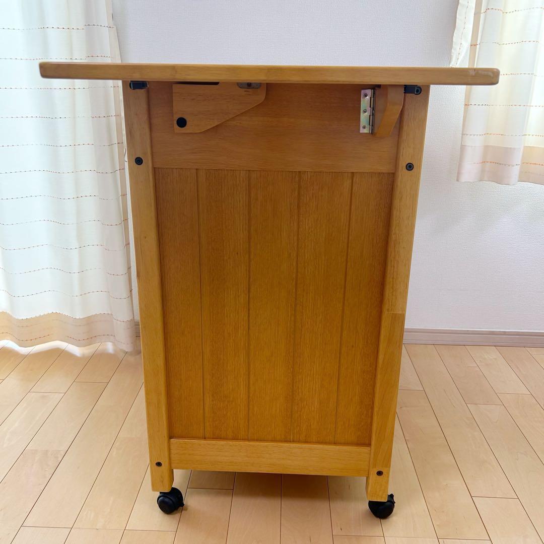 森のサーカス　キッチンワゴン　タイル付　バタフライ　ワーキングワゴン天然木