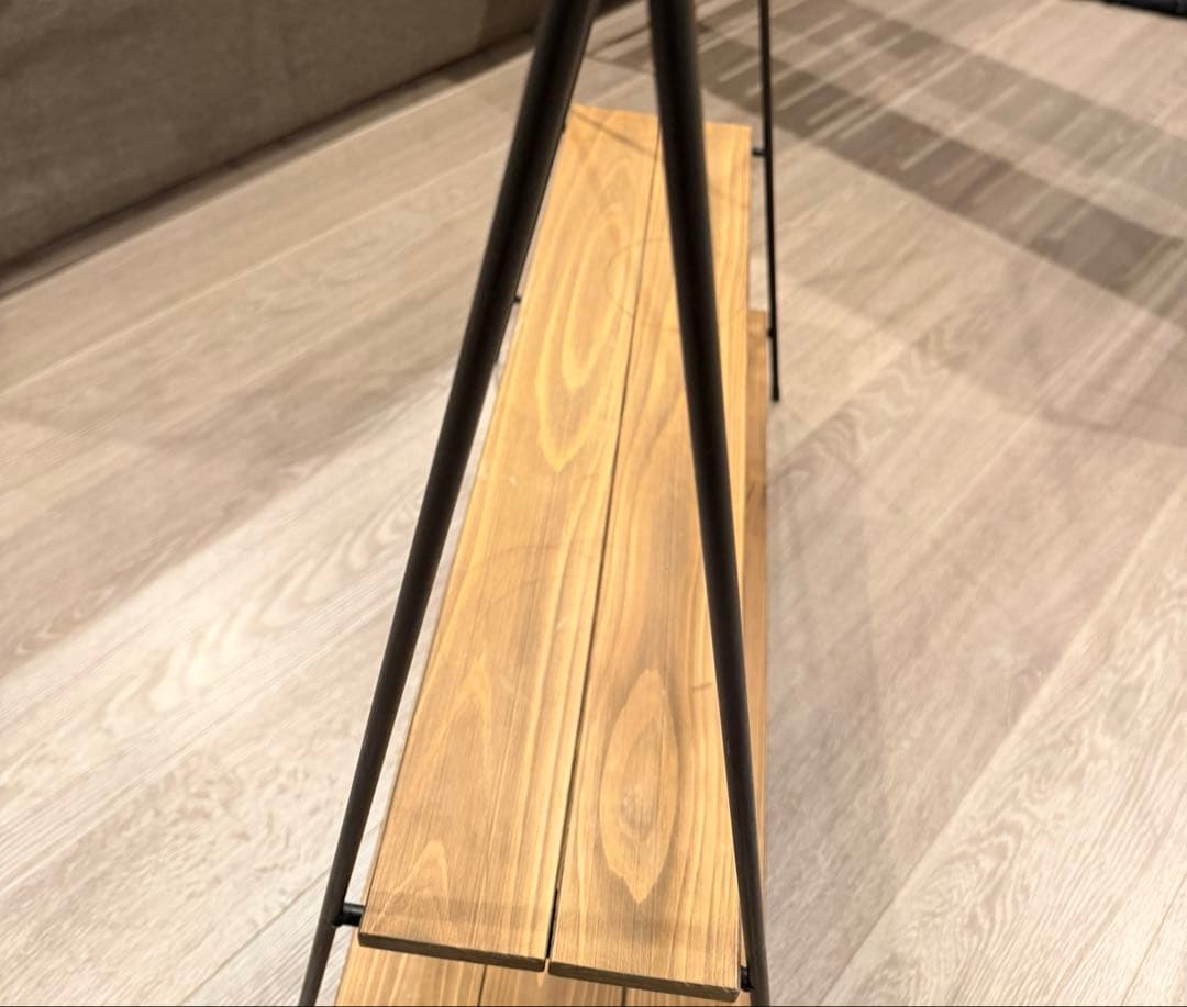 アイアン工房　アイアンテーブル ハンガーラック 収納3点セット IGTテーブル