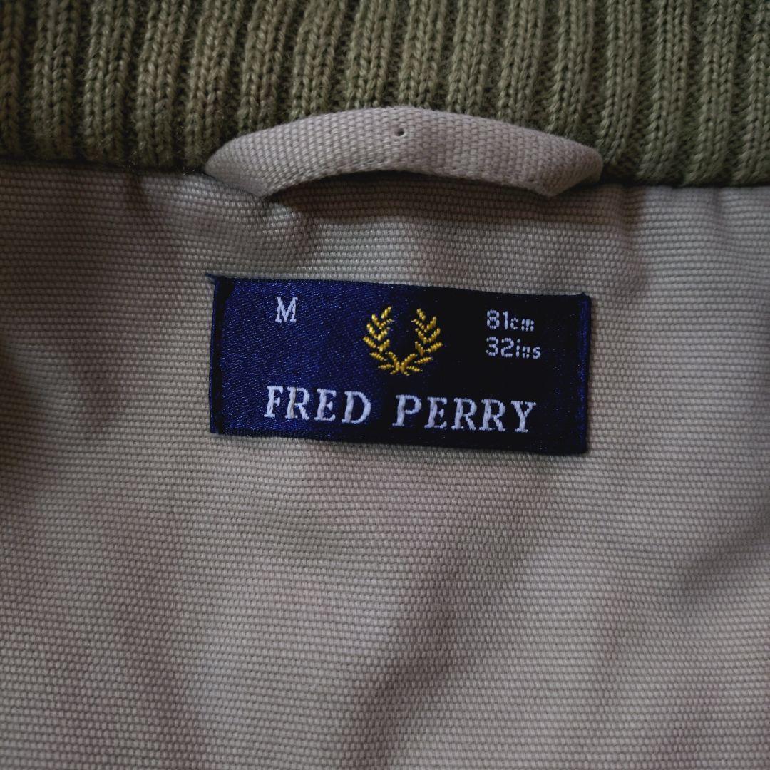 90s FRED PERRY キャップショルダー 中綿ジャケット M